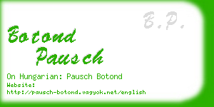 botond pausch business card